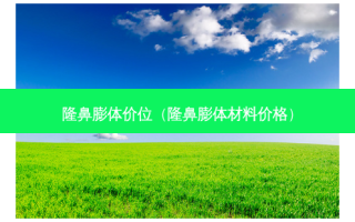 隆鼻膨体价位（隆鼻膨体材料价格）
