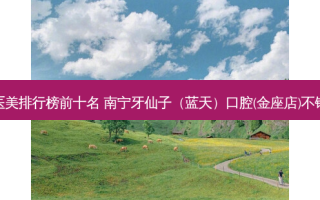 医美排行榜前十名 南宁牙仙子（蓝天）口腔(金座店)不错