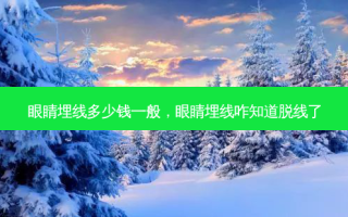眼睛埋线多少钱一般，眼睛埋线咋知道脱线了