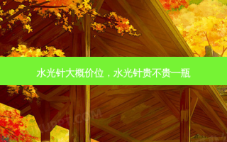 水光针大概价位，水光针贵不贵一瓶