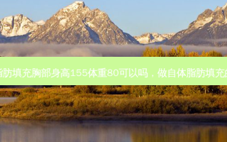 想做自体脂肪填充胸部身高155体重80可以吗，做自体脂肪填充的 *** 时间