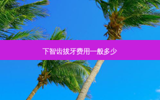 下智齿拔牙费用一般多少