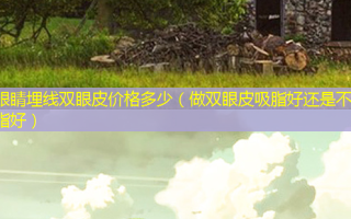 眼睛埋线双眼皮价格多少（做双眼皮吸脂好还是不吸脂好）
