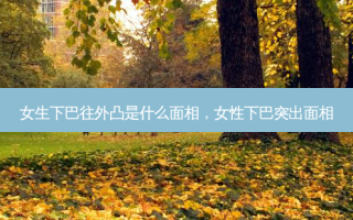 女生下巴往外凸是什么面相，女性下巴突出面相