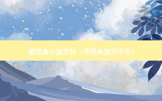 哪里鼻尖整形好（草莓鼻整形手术）