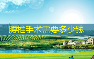 腰椎手术需要多少钱