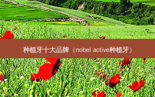 种植牙十大品牌（nobel active种植牙）