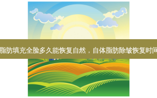 自体脂肪填充全脸多久能恢复自然，自体脂肪除皱恢复时间多久