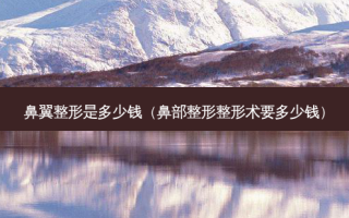 鼻翼整形是多少钱（鼻部整形整形术要多少钱）