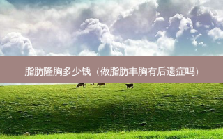 脂肪隆胸多少钱（做脂肪丰胸有后遗症吗）