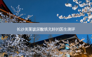 长沙美莱玻尿酸填充好的医生测评