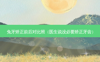 兔牙矫正前后对比照（医生说没必要矫正牙齿）
