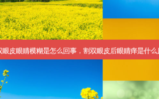 割双眼皮眼睛模糊是怎么回事，割双眼皮后眼睛痒是什么原因