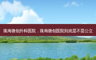 珠海微创外科医院，珠海微创医院到底是不是公立