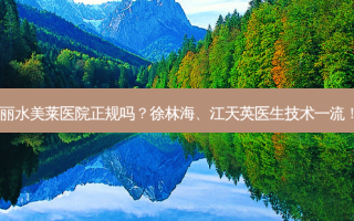 丽水美莱医院正规吗？徐林海、江天英医生技术 *** ！