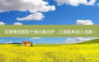 安康整形医院十强全新出炉，正规机构放心选择！