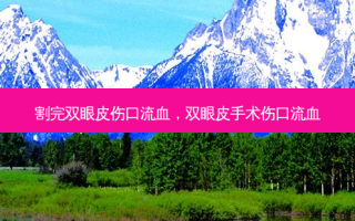 割完双眼皮伤口流血，双眼皮手术伤口流血