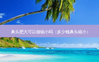 鼻头肥大可以做缩小吗（多少钱鼻头缩小）