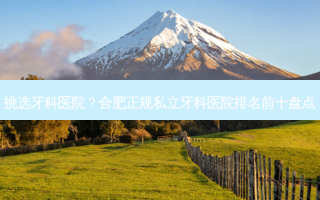 挑选牙科医院？合肥正规私立牙科医院排名前十盘点