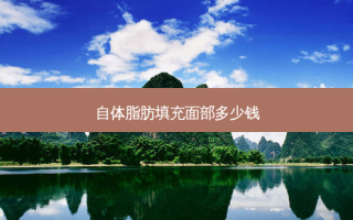 自体脂肪填充面部多少钱