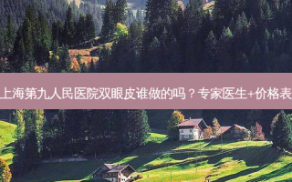 上海第九人民医院双眼皮谁做的吗？专家医生+价格表