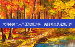 大同市第二人民医院整形科，美丽新生从这里开始