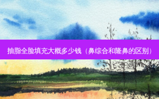 抽脂全脸填充大概多少钱（鼻综合和隆鼻的区别）