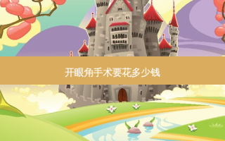 开眼角手术要花多少钱
