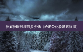 纹眉纹眼线漂唇多少钱（给老公化妆漂唇纹眉）