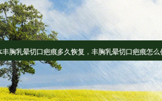 假体丰胸乳晕切口疤痕多久恢复，丰胸乳晕切口疤痕怎么修复