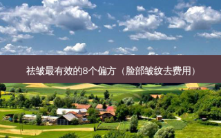 祛皱最有效的8个偏方（脸部皱纹去费用）