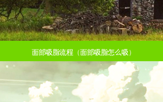面部吸脂流程（面部吸脂怎么吸）