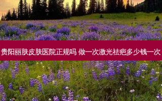 贵阳丽肤皮肤医院正规吗 做一次激光祛疤多少钱一次