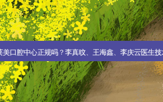 上海伊莱美口腔中心正规吗？李真旼、王海鑫、李庆云医生技术如何？