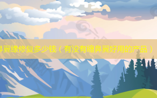 鼻翼缘修复多少钱（有没有缩鼻翼好用的产品）
