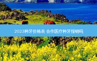 2023种牙价格表 合作医疗种牙报销吗