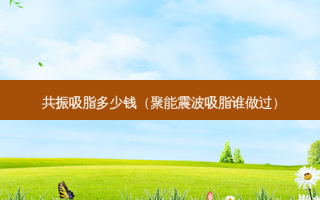 共振吸脂多少钱（聚能震波吸脂谁做过）