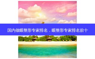 国内做眼整形专家排名，眼整形专家排名前十