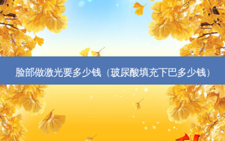 脸部做激光要多少钱（玻尿酸填充下巴多少钱）