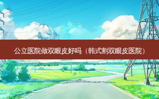 公立医院做双眼皮好吗（韩式割双眼皮医院）