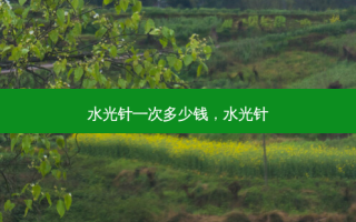 水光针一次多少钱，水光针