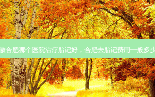 安徽合肥哪个医院治疗胎记好，合肥去胎记费用一般多少钱