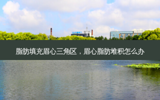 脂肪填充眉心三角区，眉心脂肪堆积怎么办