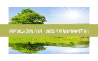润百颜玻尿酸介绍（海薇润百颜伊婉的区别）
