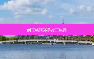 纠正错误还是改正错误