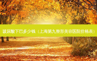 玻尿酸下巴多少钱（上海第九整形美容医院价格表）