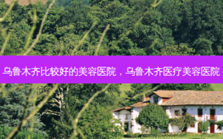 乌鲁木齐比较好的美容医院，乌鲁木齐医疗美容医院