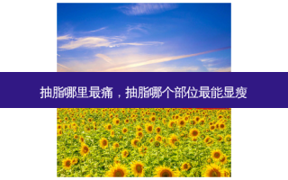 抽脂哪里最痛，抽脂哪个部位最能显瘦