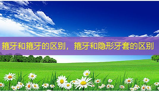 箍牙和箍牙的区别,箍牙和隐形牙套的区别-第1张图片-南山整形网 箍牙和箍牙的区别,箍牙和隐形牙套的区别-第1张图片-南山整形网