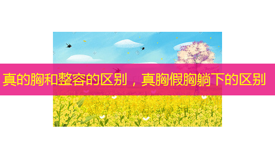 真的胸和整容的区别,真胸假胸躺下的区别-第1张图片-南山整形网 真的胸和整容的区别,真胸假胸躺下的区别-第1张图片-南山整形网